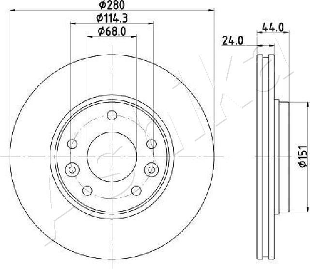 Ashika 60-01-181C - Bremžu diski www.autospares.lv