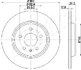 Ashika 61-00-0909 - Тормозной диск www.autospares.lv