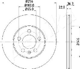 Ashika 61-00-0904 - Bremžu diski www.autospares.lv