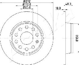 Ashika 61-00-0901 - Brake Disc www.autospares.lv