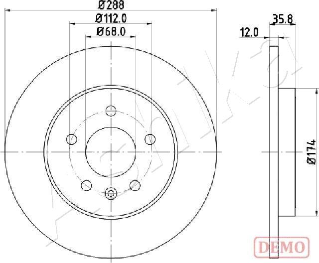 Ashika 61-00-0908C - Bremžu diski www.autospares.lv