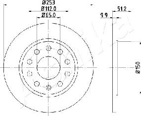 Ashika 61-00-0902 - Brake Disc www.autospares.lv