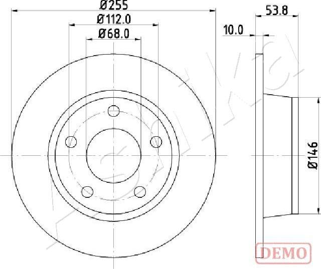 Ashika 61-00-0914C - Bremžu diski www.autospares.lv