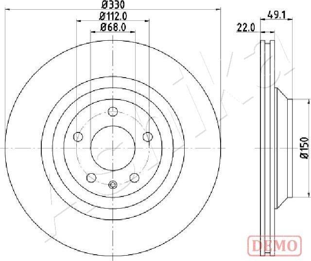 Ashika 61-00-0916C - Bremžu diski www.autospares.lv