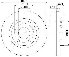 Ashika 61-00-0913 - Bremžu diski www.autospares.lv