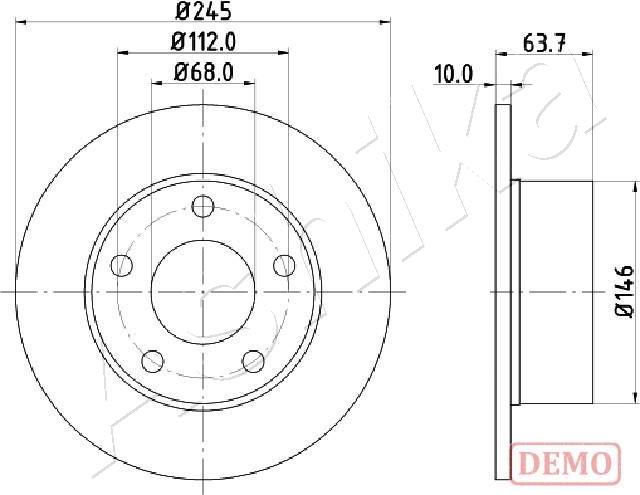 Ashika 61-00-0912C - Bremžu diski www.autospares.lv