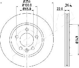 Ashika 61-00-0931 - Тормозной диск www.autospares.lv