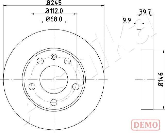 Ashika 61-00-0929C - Bremžu diski www.autospares.lv