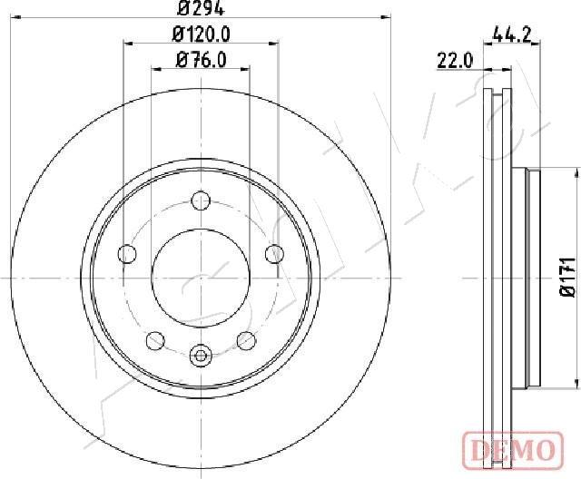 Ashika 61-00-0925C - Bremžu diski www.autospares.lv