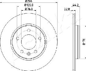 Ashika 61-00-0925 - Bremžu diski www.autospares.lv