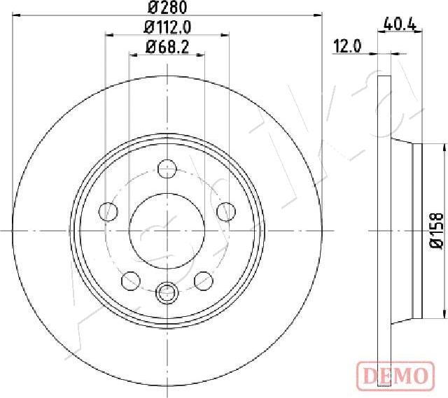 Ashika 61-00-0926C - Bremžu diski www.autospares.lv