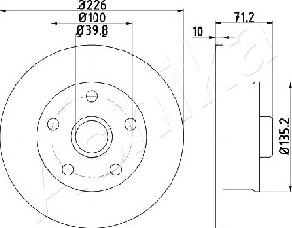 Ashika 61-00-0923 - Bremžu diski autospares.lv