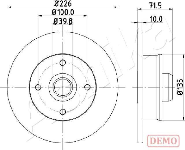 Ashika 61-00-0922C - Bremžu diski autospares.lv