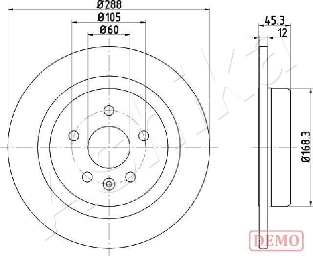 Ashika 61-00-0404C - Bremžu diski www.autospares.lv