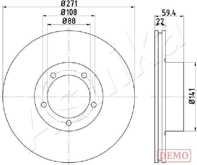 Ashika 61-00-0401C - Bremžu diski autospares.lv