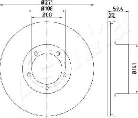 Ashika 61-00-0401 - Bremžu diski autospares.lv