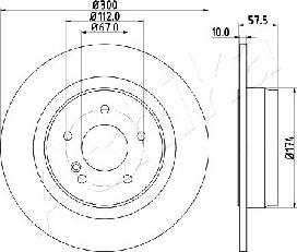 Ashika 61-00-0509 - Bremžu diski www.autospares.lv