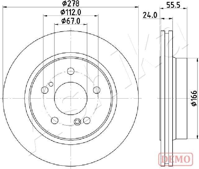 Ashika 61-00-0506C - Bremžu diski www.autospares.lv