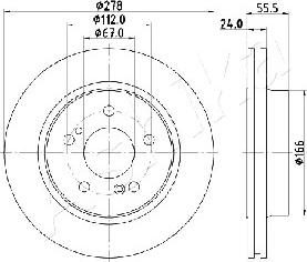 Ashika 61-00-0506 - Bremžu diski www.autospares.lv