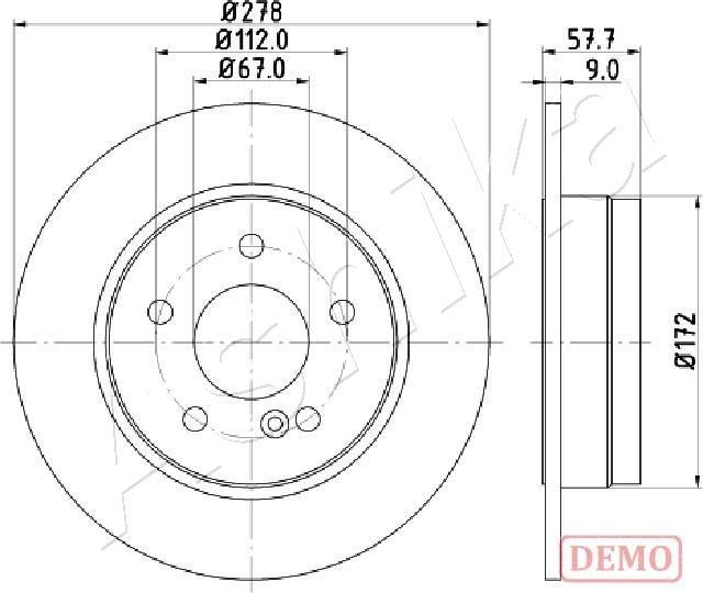 Ashika 61-00-0508C - Bremžu diski www.autospares.lv