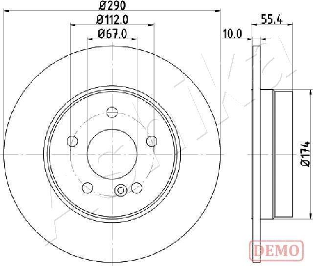 Ashika 61-00-0507C - Bremžu diski www.autospares.lv