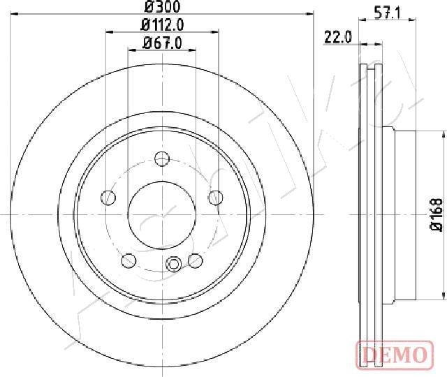 Ashika 61-00-0510C - Bremžu diski www.autospares.lv