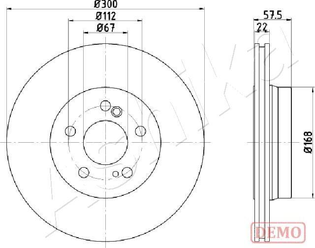 Ashika 61-00-0517C - Bremžu diski www.autospares.lv