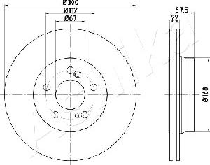 Ashika 61-00-0517 - Bremžu diski www.autospares.lv