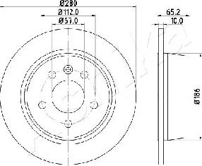 Ashika 61-00-0530 - Bremžu diski www.autospares.lv