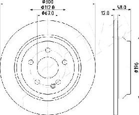 Ashika 61-00-0531 - Bremžu diski www.autospares.lv