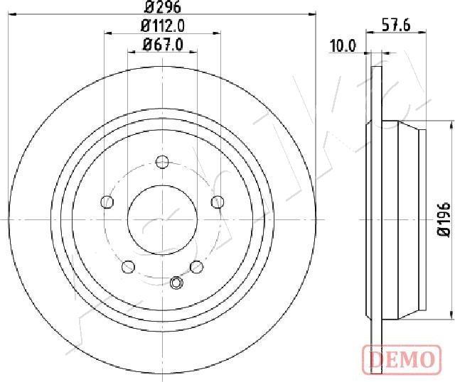 Ashika 61-00-0532C - Bremžu diski www.autospares.lv