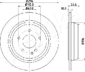 Ashika 61-00-0532 - Bremžu diski www.autospares.lv