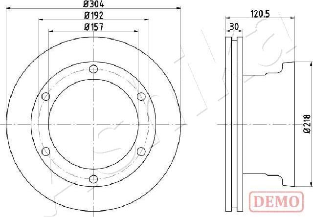 Ashika 61-00-0529C - Bremžu diski www.autospares.lv