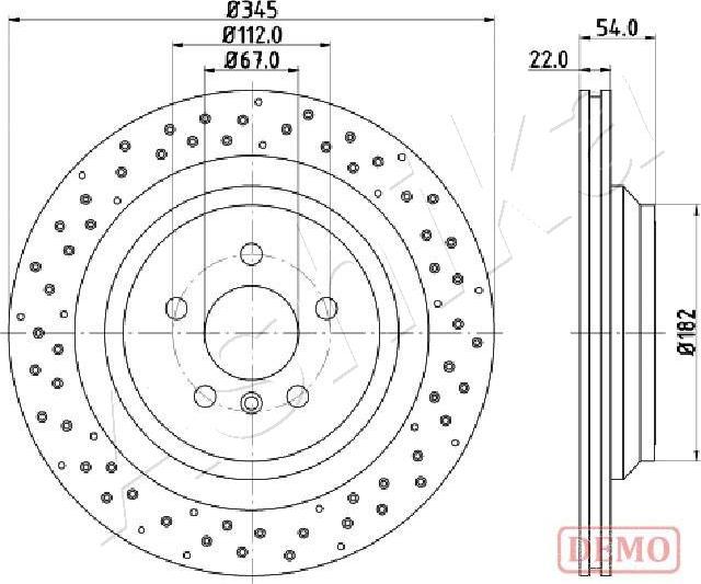 Ashika 61-00-0520C - Bremžu diski www.autospares.lv