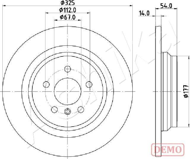 Ashika 61-00-0521C - Bremžu diski www.autospares.lv