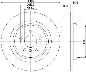 Ashika 61-00-0521 - Bremžu diski www.autospares.lv