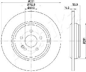 Ashika 61-00-0523 - Bremžu diski www.autospares.lv