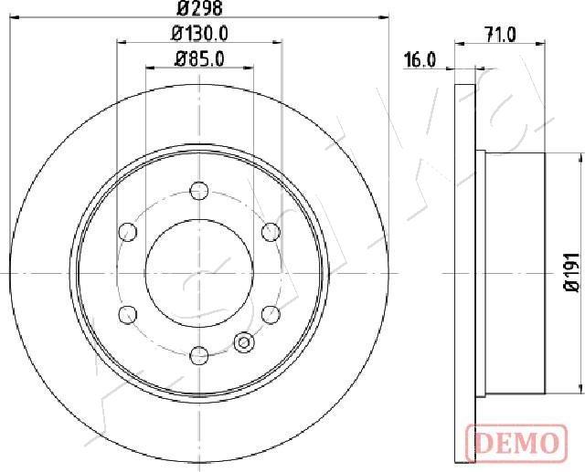 Ashika 61-00-0527C - Bremžu diski www.autospares.lv