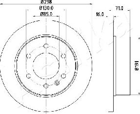 Ashika 61-00-0527 - Bremžu diski www.autospares.lv