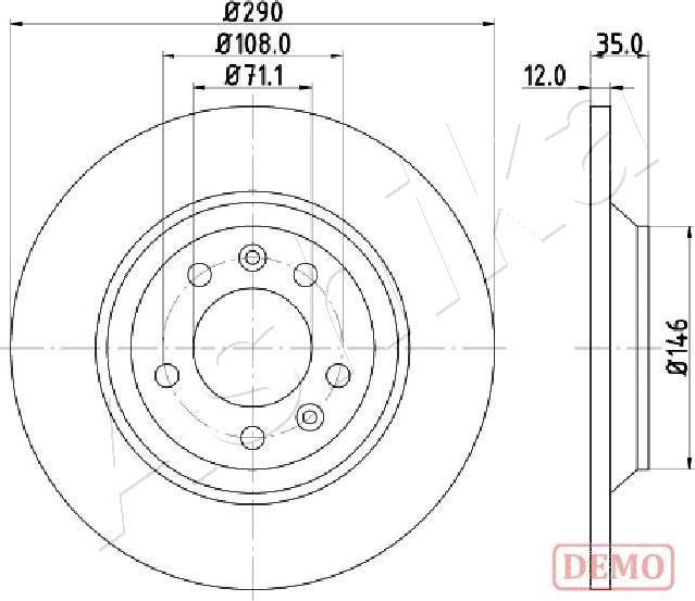 Ashika 61-00-0605C - Bremžu diski www.autospares.lv