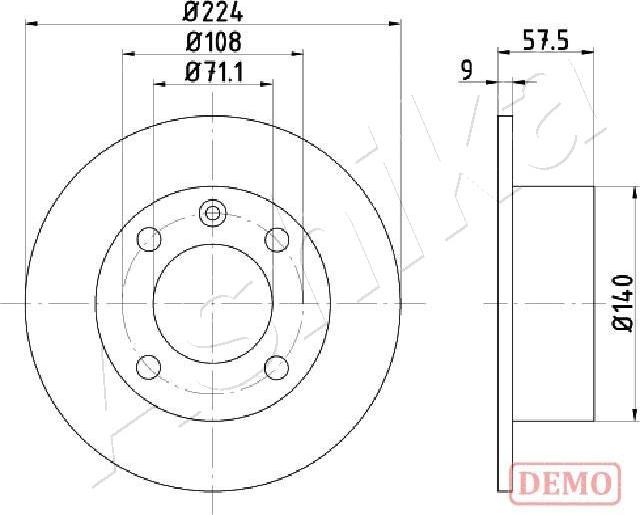 Ashika 61-00-0614C - Bremžu diski www.autospares.lv