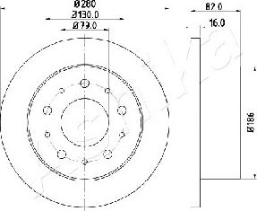 Ashika 61-00-0611 - Bremžu diski autospares.lv