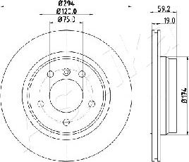 Ashika 61-00-0109 - Тормозной диск www.autospares.lv