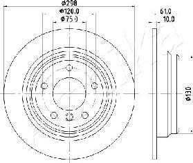 Ashika 61-00-0119 - Bremžu diski autospares.lv