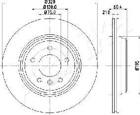 Ashika 61-00-0110 - Bremžu diski www.autospares.lv