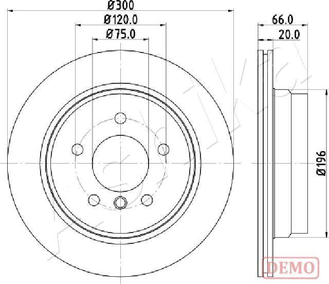 Ashika 61-00-0117C - Bremžu diski www.autospares.lv