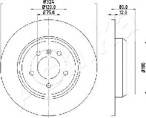 Ashika 61-00-0137 - Bremžu diski www.autospares.lv