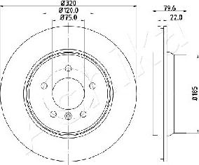 Ashika 61-00-0126 - Bremžu diski www.autospares.lv