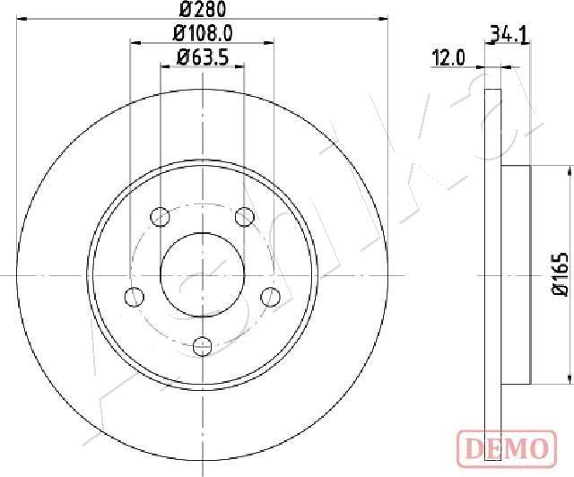 Ashika 61-00-0309C - Bremžu diski autospares.lv