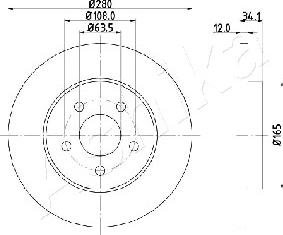 Ashika 61-00-0309 - Bremžu diski autospares.lv